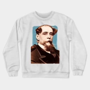 Victorian Writer Charles Dickens illustration Crewneck Sweatshirt